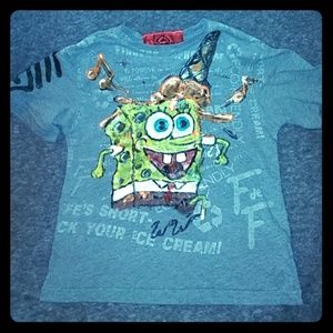 100% Recycled Custom painted SpongeBob shirt